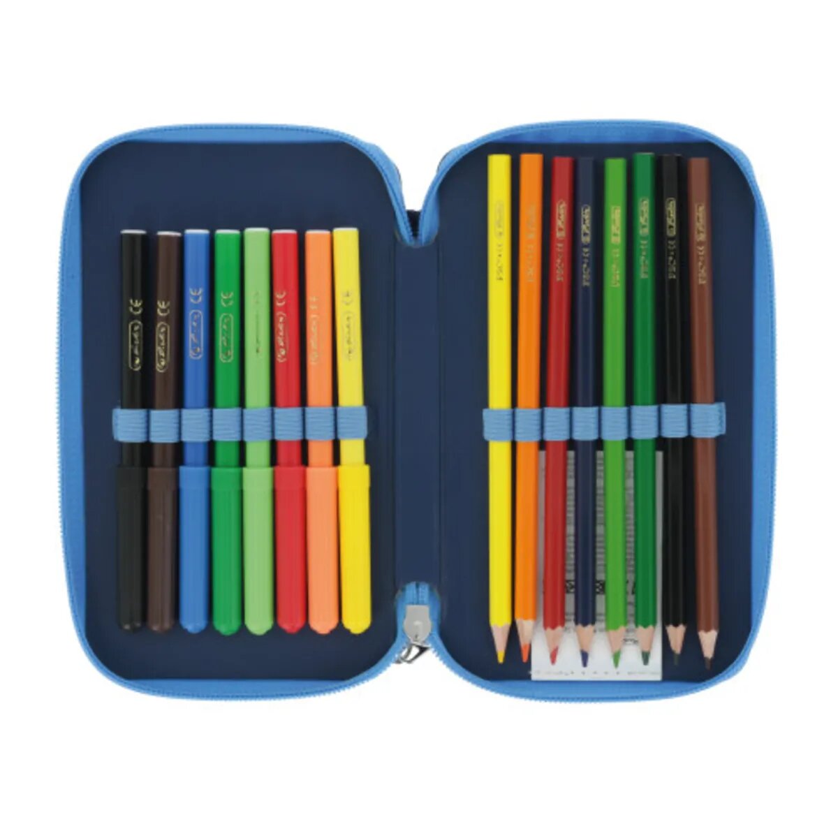 Herlitz Doppel Etui Deep Sea, 23-teilig