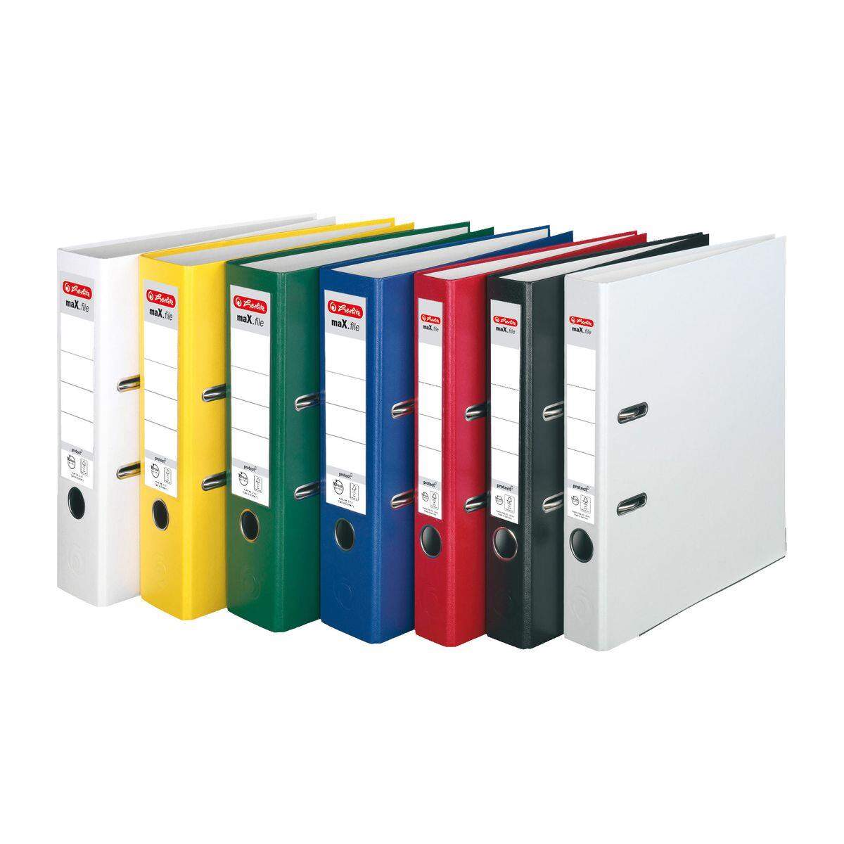 Herlitz Ordner PP A4 8cm FSC-Mix maXfile protect grün