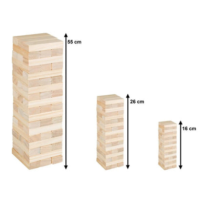 Idena 40087 Wackelturm aus Holz, 26 x 8 x 8 cm