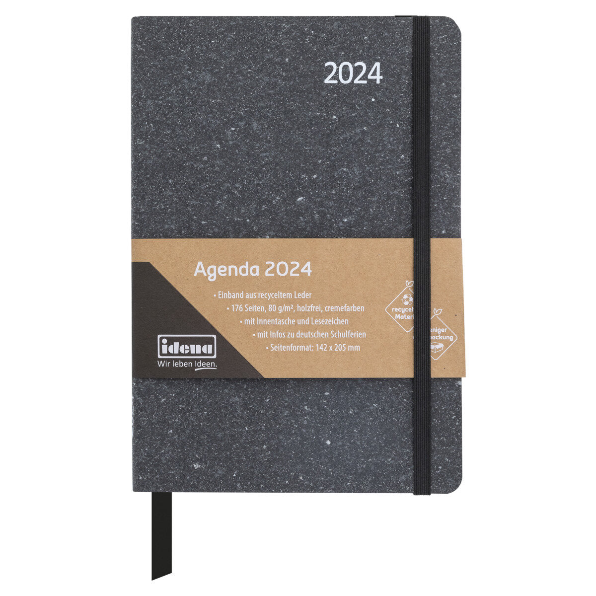 Idena Agenda 2024 A5   flexi grau FSC-Mix