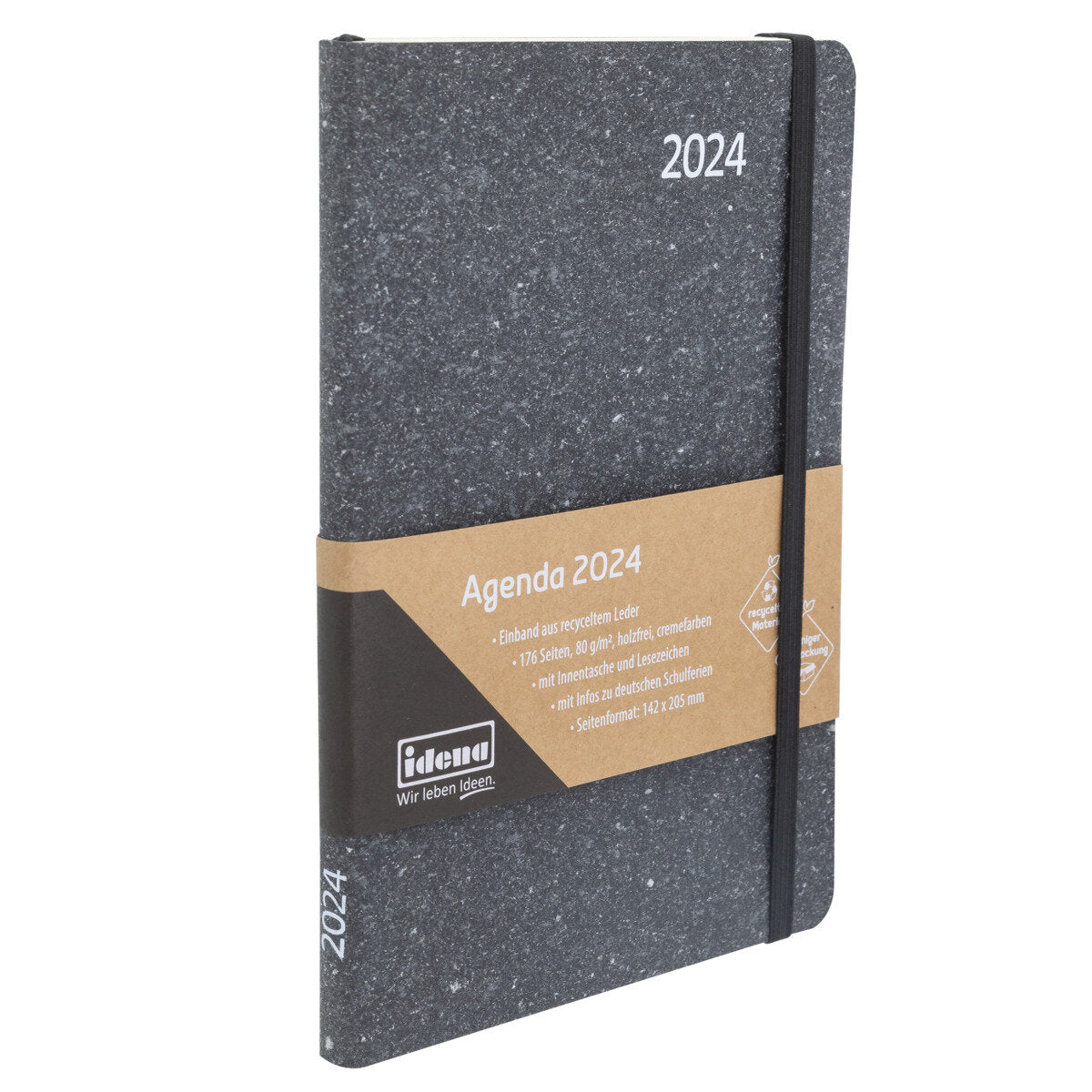 Idena Agenda 2024 A5   flexi grau FSC-Mix