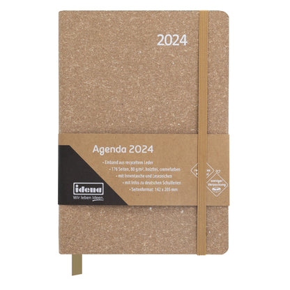 Idena Agenda 2024 A5   flexi braun FSC-Mix