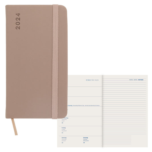 Idena Agenda 2024 slim   braun FSC-Mix