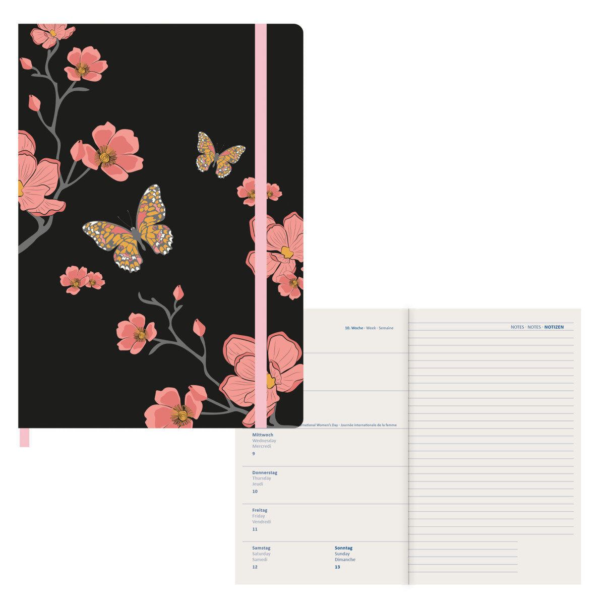 Idena Agenda A5 2024  Flowers FSC-Mix