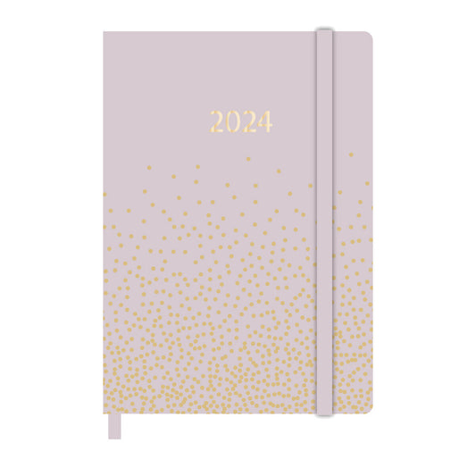 Idena Agenda A6 2024   Sparkle puder FSC-Mix