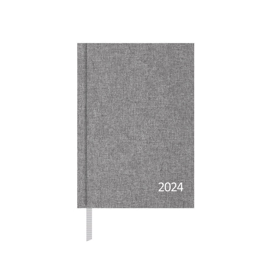 Idena Agenda A6 2024   grau FSC-Mix