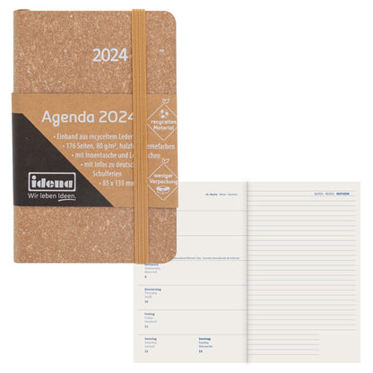 Idena Agenda Mini 2024   flexi braun FSC-Mix