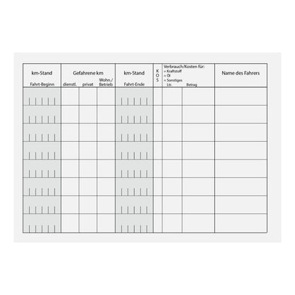 Idena Fahrtenbuch A6 quer, 40 Blatt