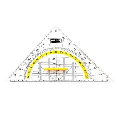 Idena Geometrie-Dreieck, mit Griff, 22 cm, transparent