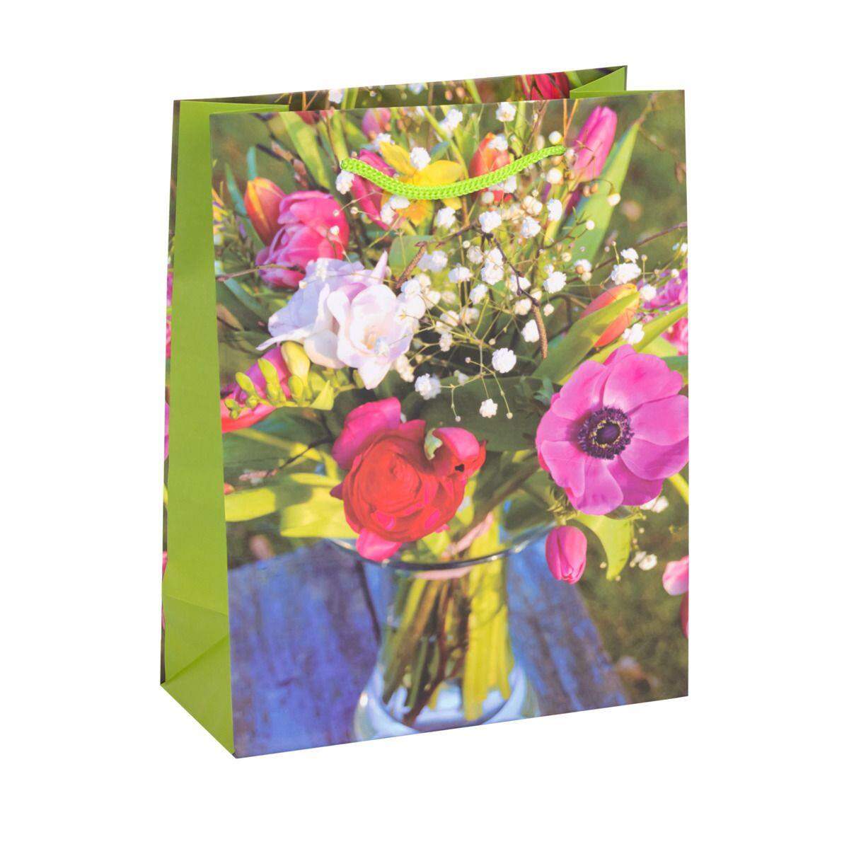 Idena Geschenkpapier, -tasche Flowers, 1 Stück, 5-fach sortiert