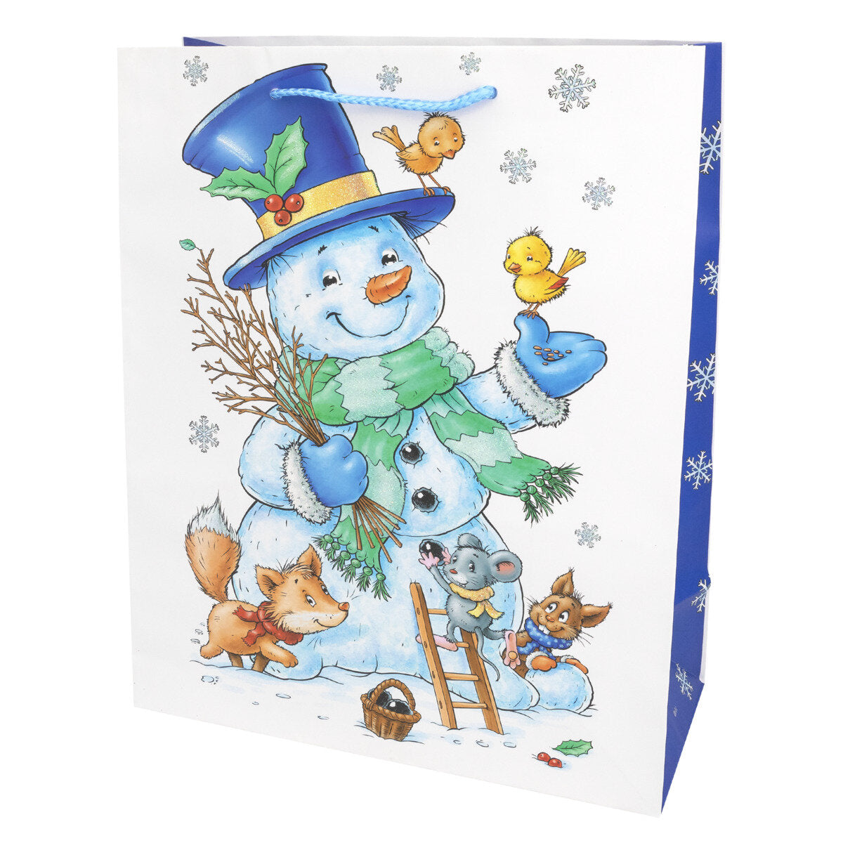 Idena Geschenktasche Schneemann L FSC-Mix