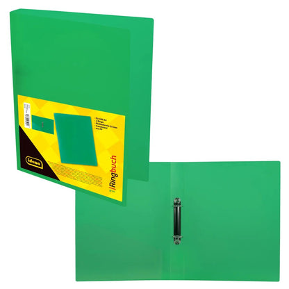 Idena Ringbuch A4, Rückenbreite 35mm, transluzent apfelgrün