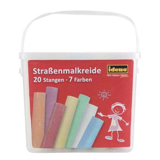 Idena Straßenmalkreide, 20 Stangen 7 Farben