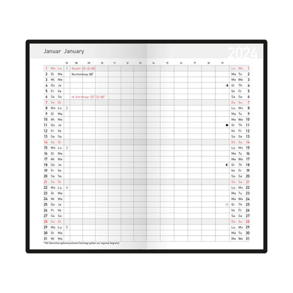 Idena Taschenplaner 2024 classic schwarz FSC-Mix