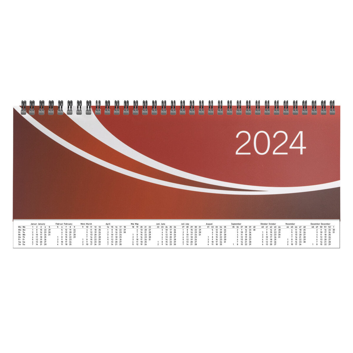 Idena Tischquerkalender  2024 Premium rot FSC-Mix