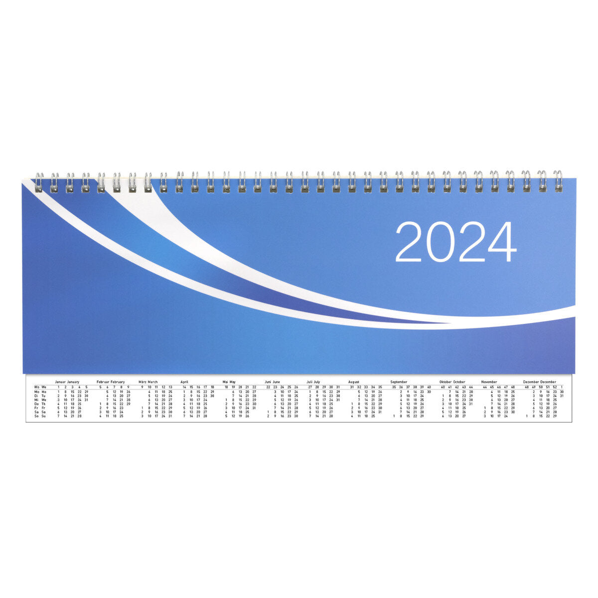 Idena Tischquerkalender 2024 Premium blau FSC-Mix