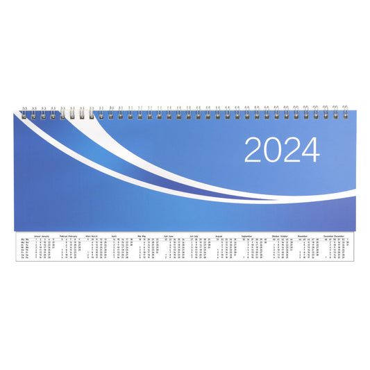 Idena Tischquerkalender 2024 Premium blau FSC-Mix