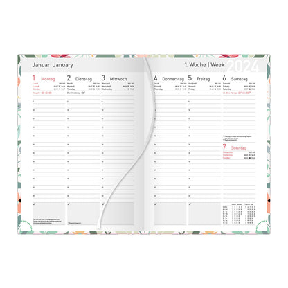 Idena Wochenkalender 2024   A5 Flower Wearth FSC-Mix