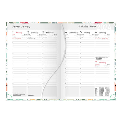 Idena Wochenkalender 2024  A6 Flower Wearth FSC-Mix