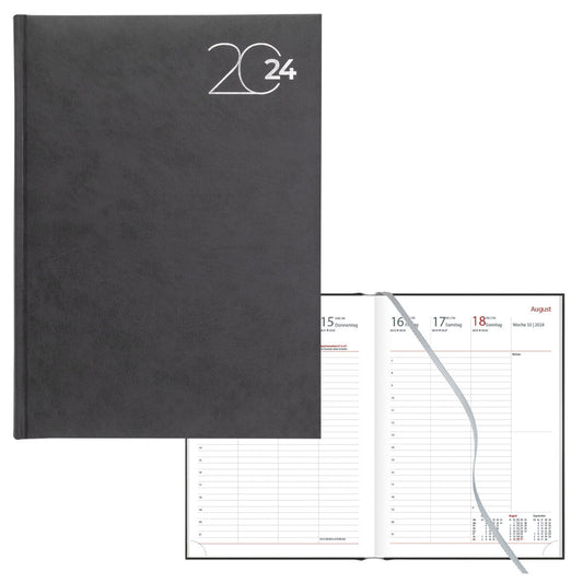 Idena Wochenkalender 2024 XL schwarz FSC-Mix