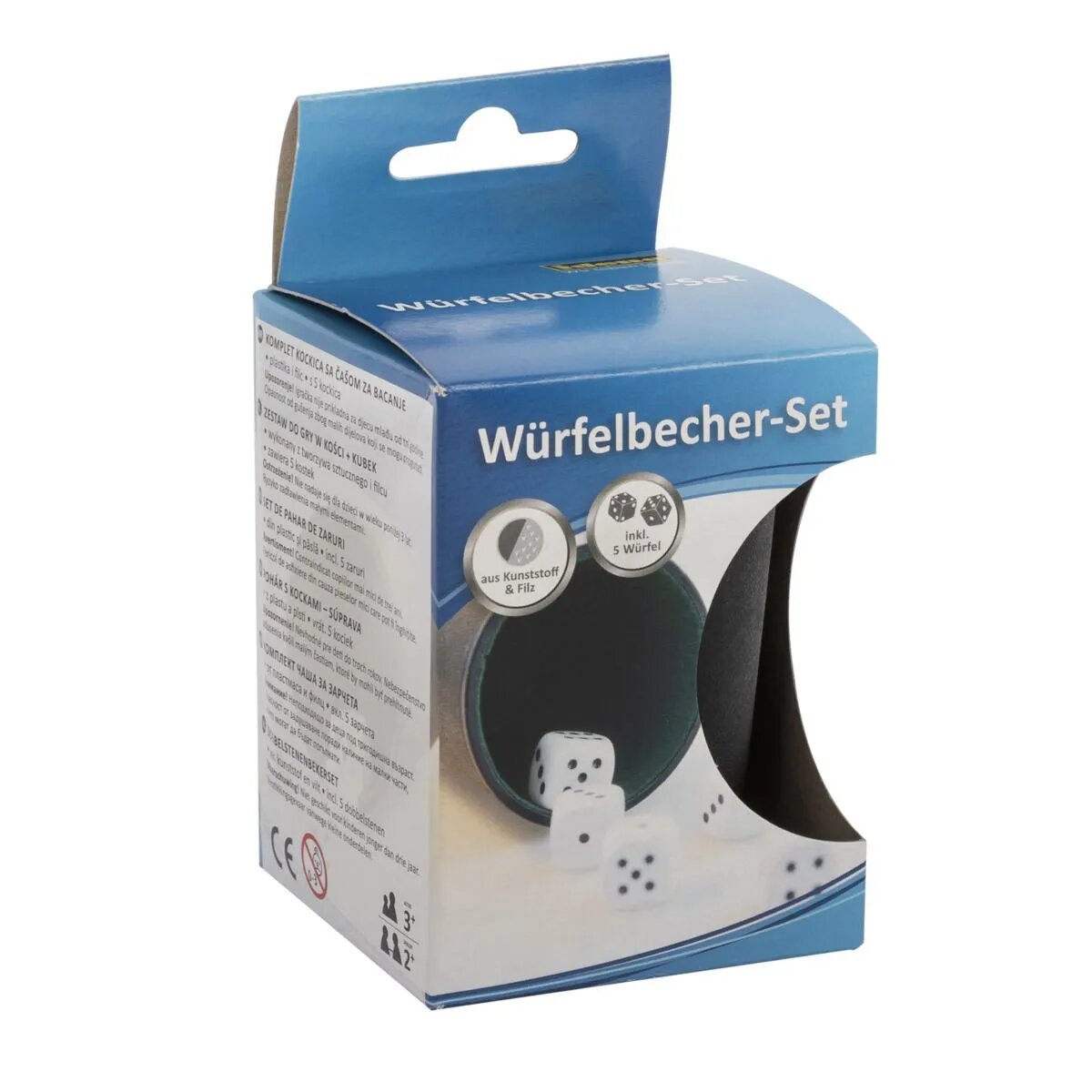 Idena 10002233 Würfelbecher Set aus Kunststoff