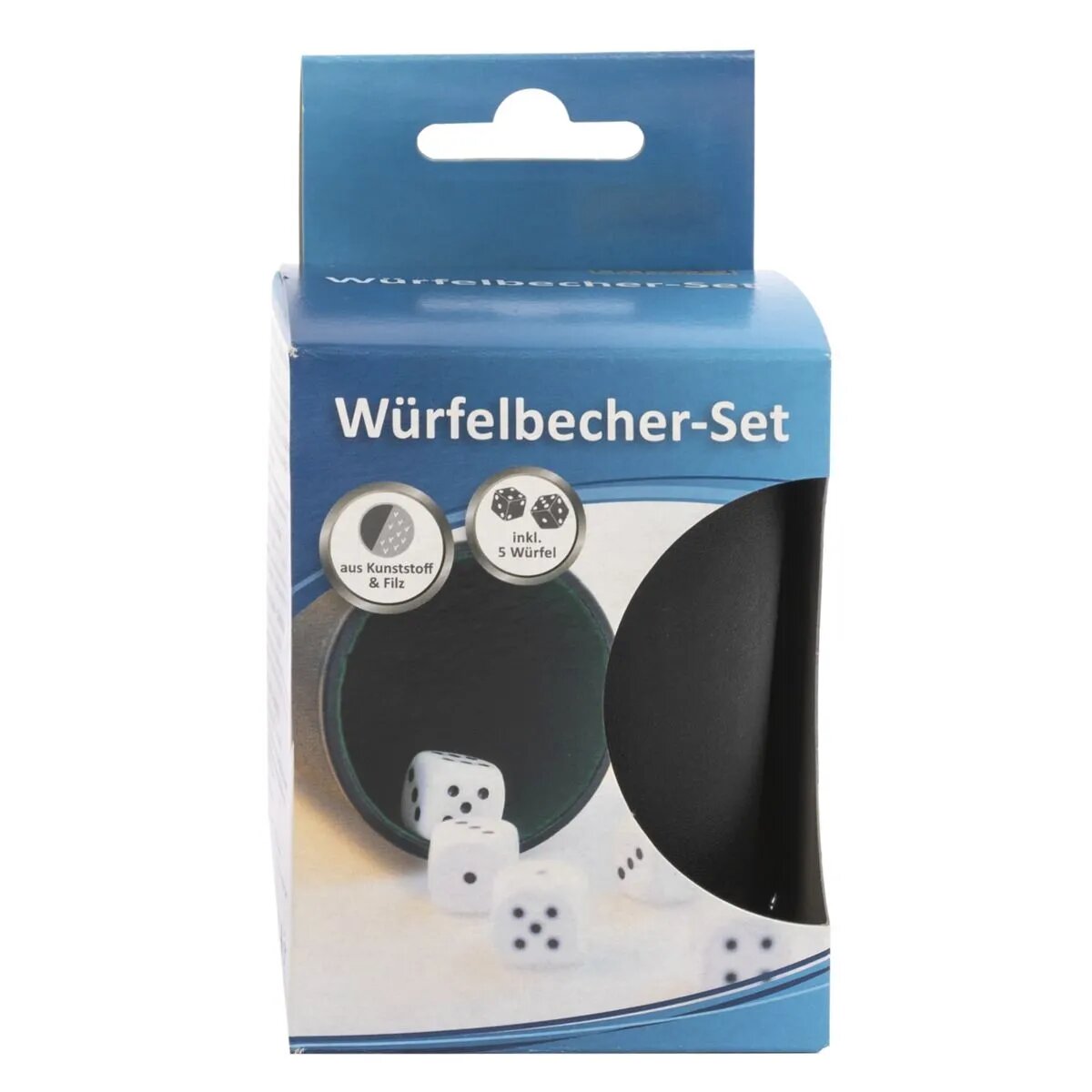 Idena 10002233 Würfelbecher Set aus Kunststoff