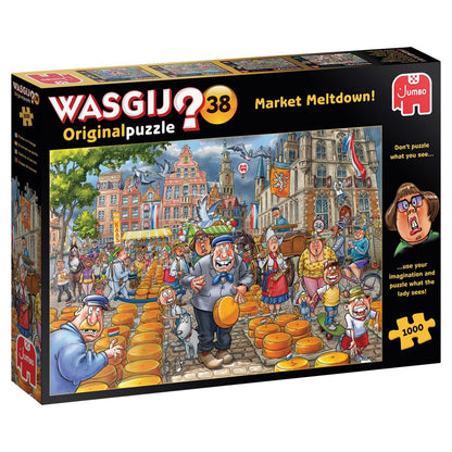 Jumbo Spiele Puzzle - Wasgij Original 38: Market Meltdown!, 1000 Teile