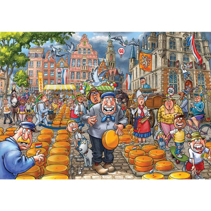 Jumbo Spiele Puzzle - Wasgij Original 38: Market Meltdown!, 1000 Teile