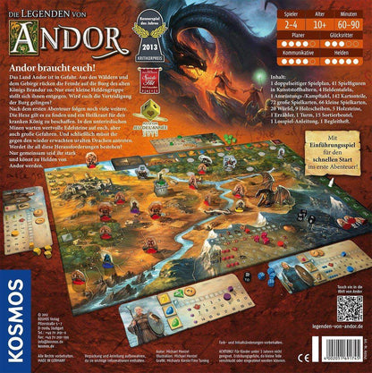 KOSMOS Die Legenden von Andor Kennerspiel des Jahres 2013