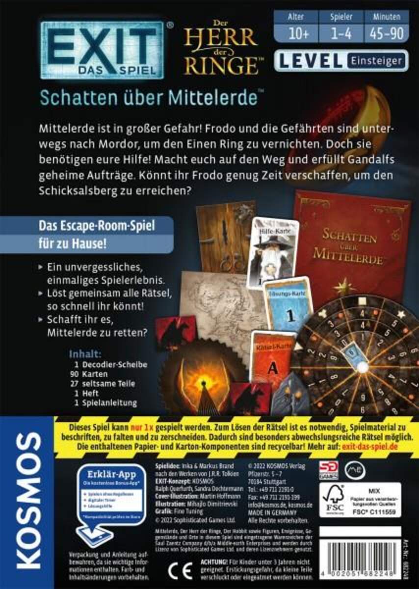 KOSMOS EXIT® - Das Spiel: Schatten über Mittelerde™