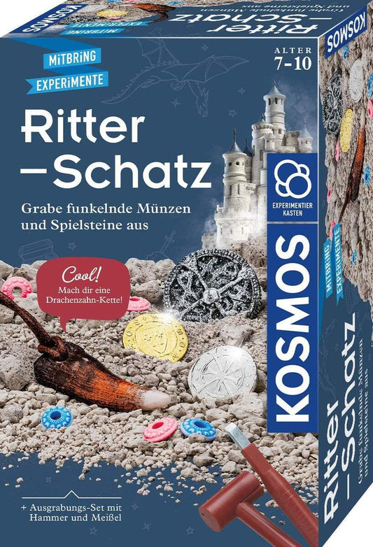 KOSMOS Ritter-Schatz, Grabe funkelnde Münzen und Spielsteine aus