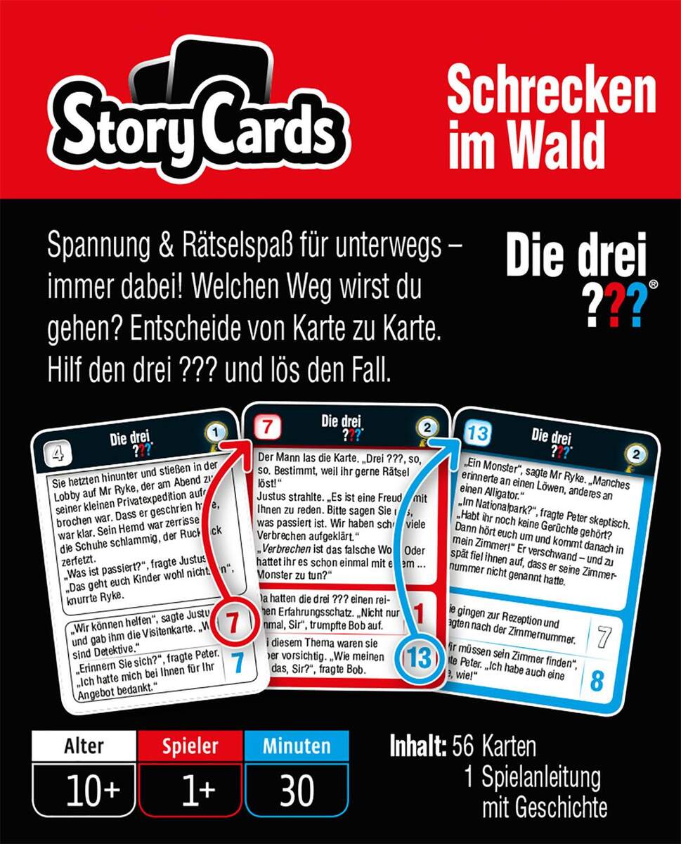 KOSMOS Story Cards Die drei ??? Schrecken im Wald