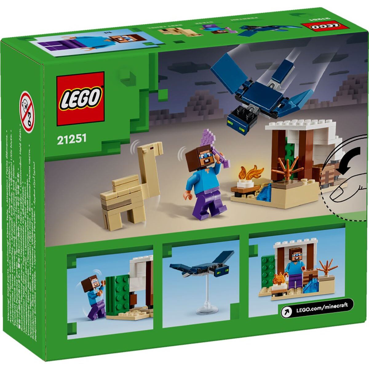 LEGO® Minecraft™ 21251 Steves Wüstenexpedition, Spielzezug-Set zum Bauen