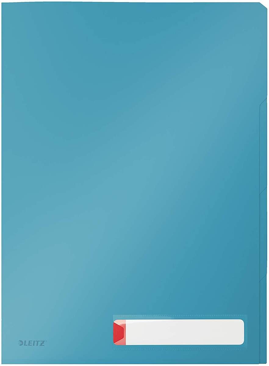 Leitz Cosy Privacy Maxi-Hülle mit ein- und ausklappbarem Lochrand, blau