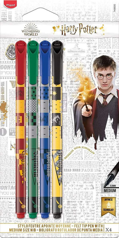 Maped Fineliner medium Harry Potter, 4er Pack