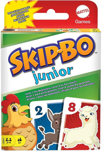 Mattel Games Skip-Bo Junior Kinderspiel, Kartenspiel, Familienspiel
