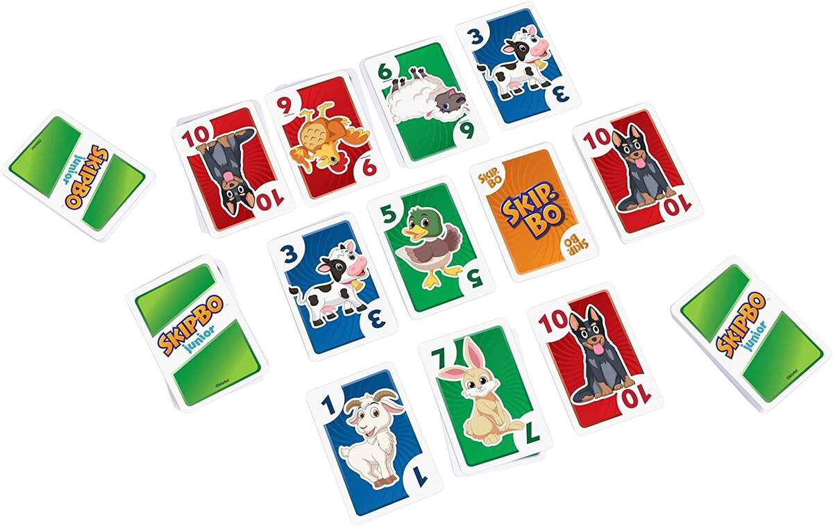 Mattel Games Skip-Bo Junior Kinderspiel, Kartenspiel, Familienspiel