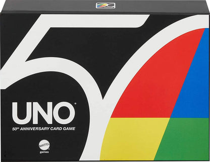 Mattel Games UNO Premium, 50 Jahre UNO Jubiläumsedition (mit Münze)