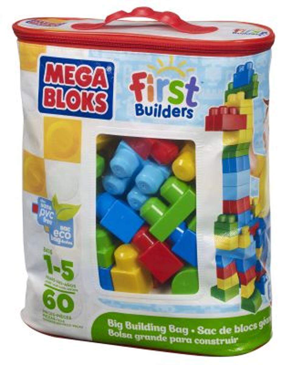 Mega Bloks Bausteinebeutel Medium Grundfarben, 60 Teile