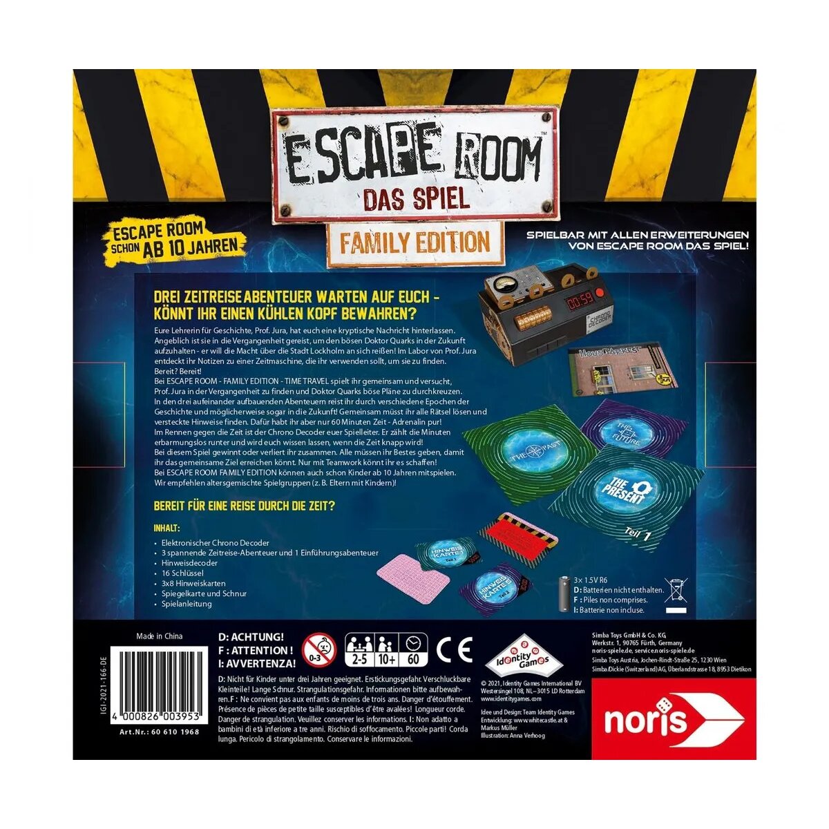 Noris Spiele Escape Room Das Spiel Time Travel - Family Edition