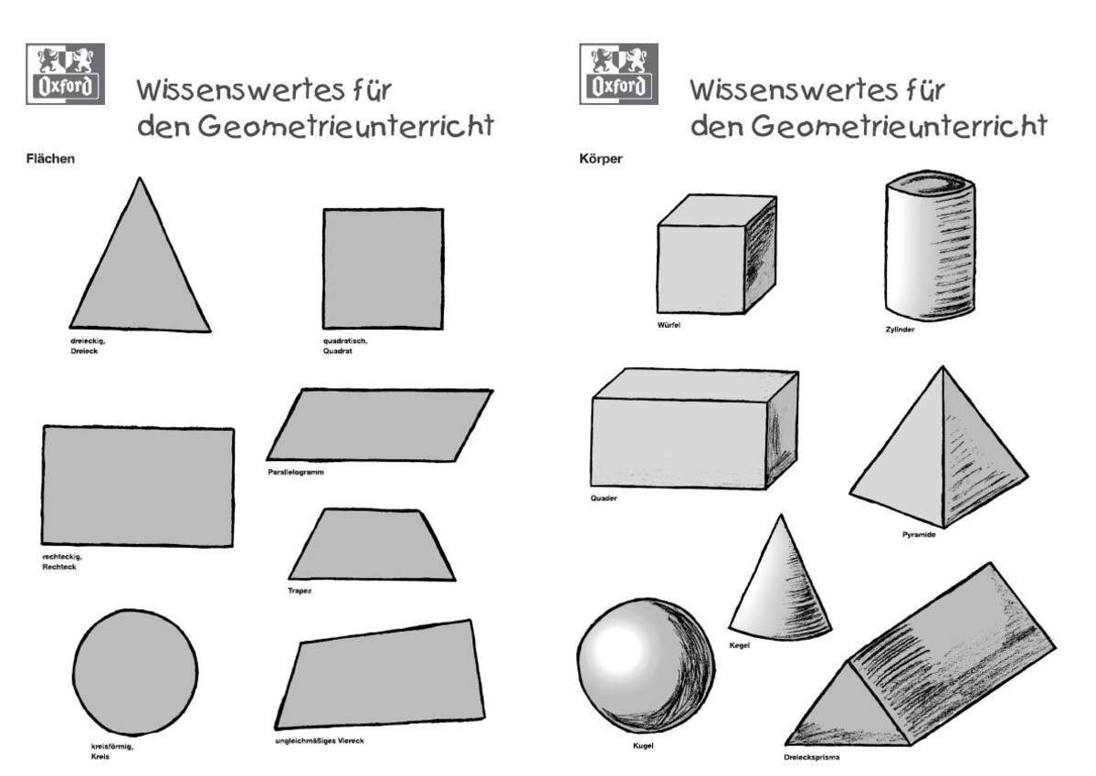 Oxford Lernsystem Geometrieheft A4 Lineatur GR