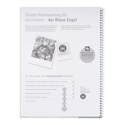 Oxford Recycling Collegeblock A4+ (220 x 295 mm), 80 Blatt, dotted, 90 g/m², 4fach gelocht, Optik Paper®