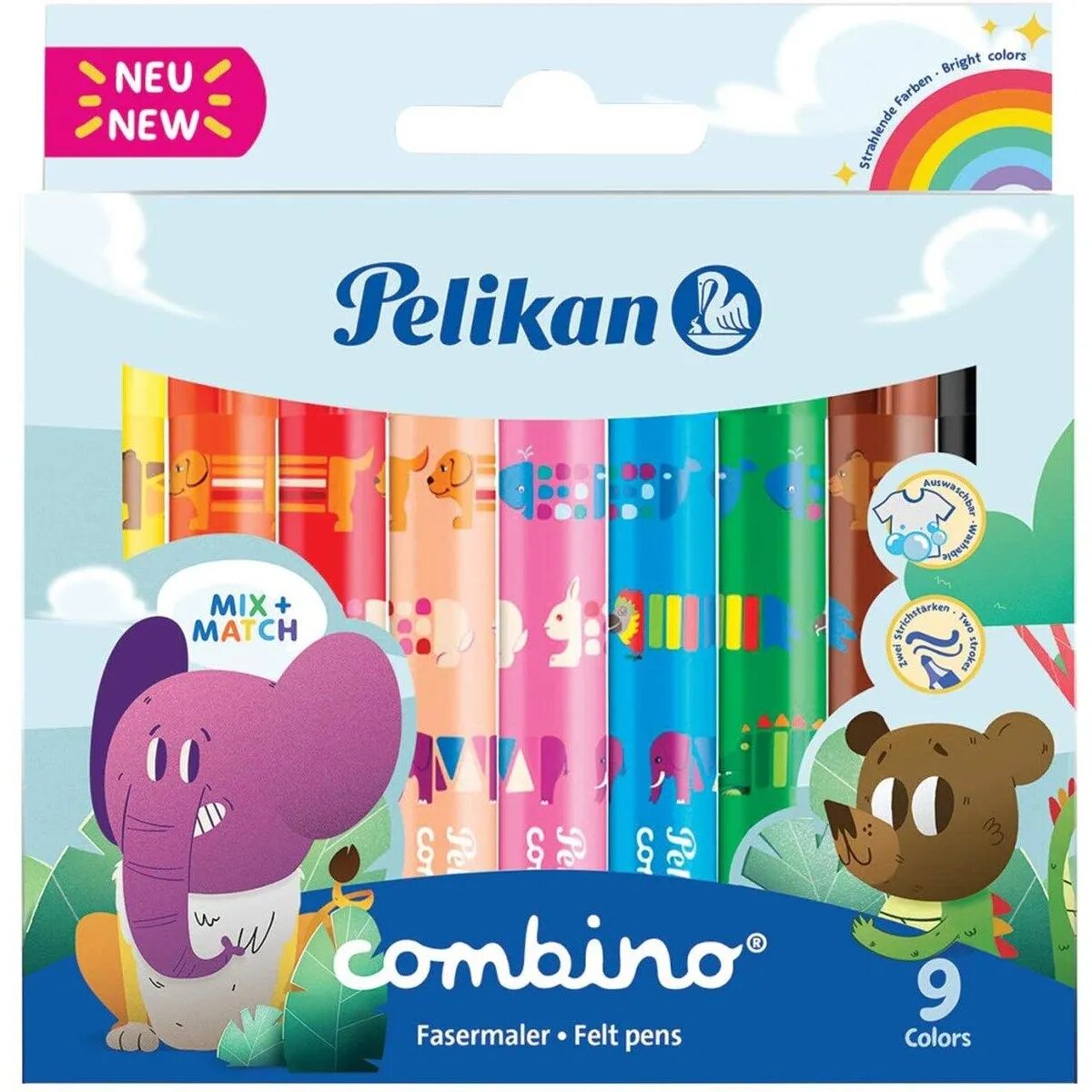 Pelikan Fasermaler Combino, 9 Farben