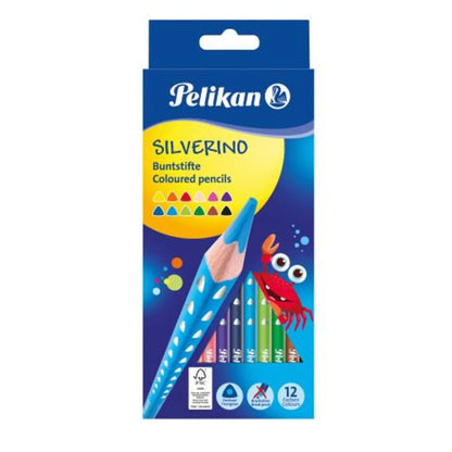 Pelikan Silverino FSC100% dreikant Buntstifte 12er