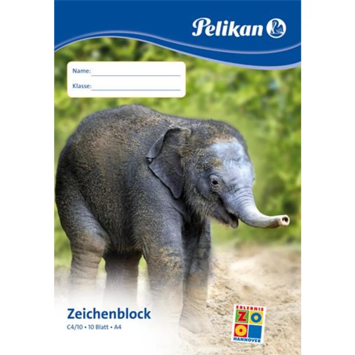 Pelikan Zeichenblock C4/10, A4, 10 Blatt, sortiert