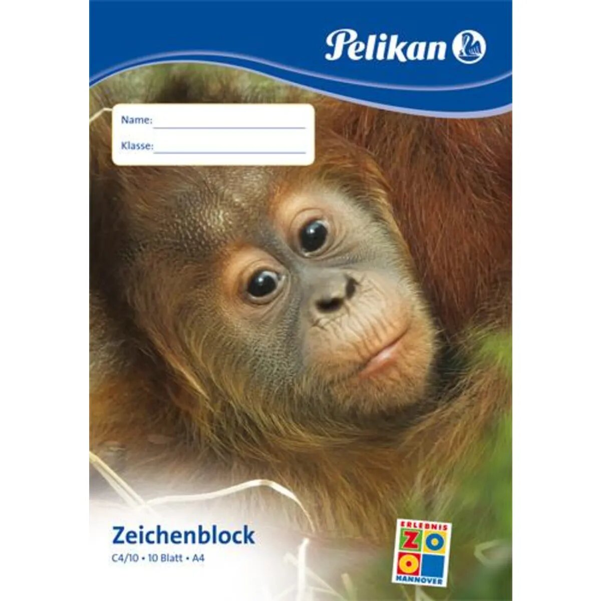 Pelikan Zeichenblock C4/10, A4, 10 Blatt, sortiert