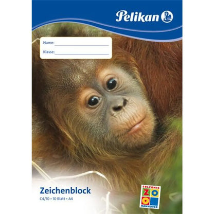 Pelikan Zeichenblock C4/10, A4, 10 Blatt, sortiert