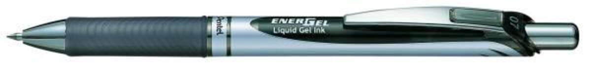 Pentel Liquid-Gel-Roller EnerGel BL77, Druckmechanik, nachfüllbar, 0,35 mm, Schwarz