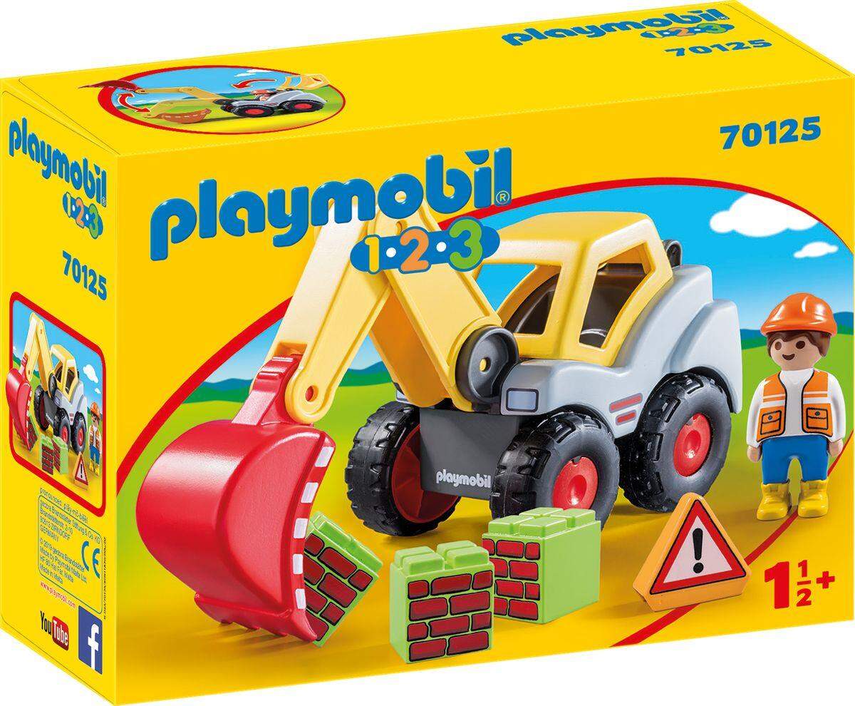 PLAYMOBIL® 70125 1.2.3 Schaufelbagger