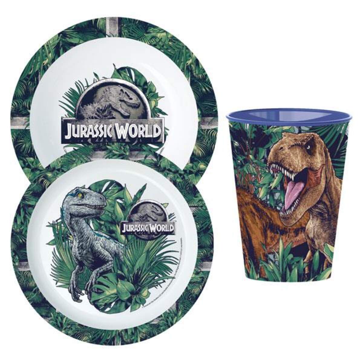 p:os Frühstücks-Set im Jurassic World-Design, 3-teilig